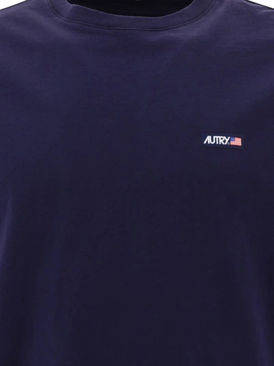 Shop Autry T-shirt With Logo In Blue