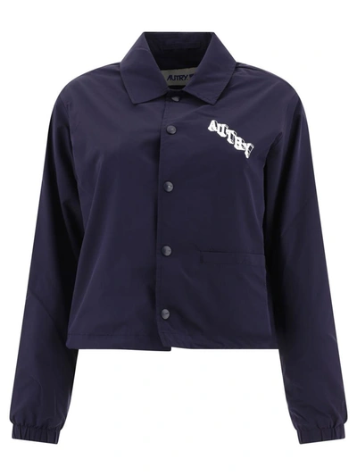 Shop Autry Technical Jacket With Logo In Blue