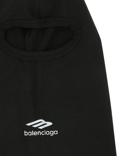 Shop Balenciaga "3b Sports Icon" Face Mask In Black
