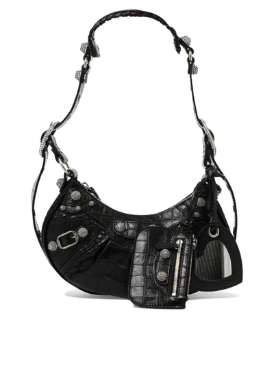 Shop Balenciaga "le Cagole Xs" Shoulder Bag In Black
