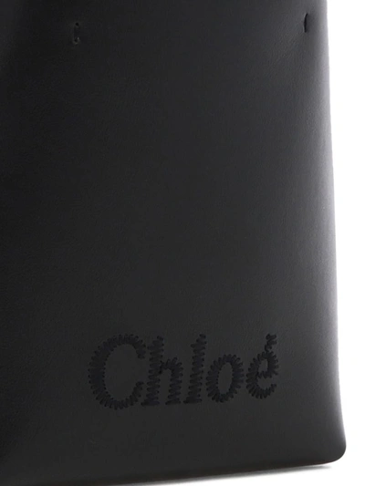 Shop Chloé " Sense Micro" Bucket Bag In Black