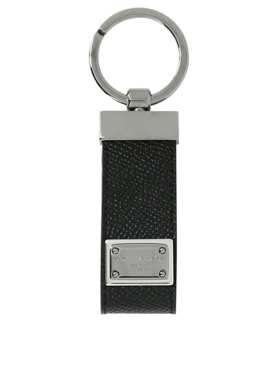 Shop Dolce & Gabbana Keychain With Logo Tag In Black