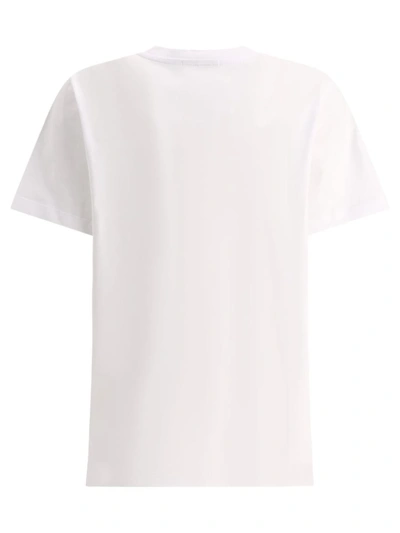 Shop Ganni "cherry" T-shirt In White