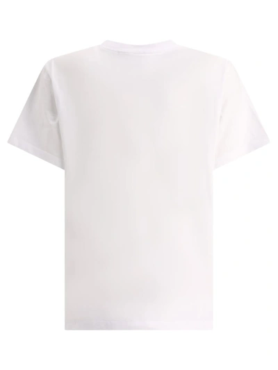 Shop Ganni "cats" T-shirt In White