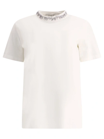 Shop Golden Goose T-shirt With Crystal Embellishments In White