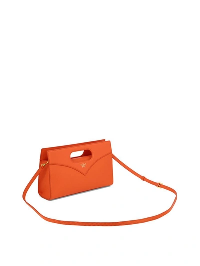 Shop Mcm "small Diamond" Crossbody Bag In Orange