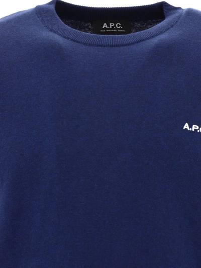 Shop Apc A.p.c. "mayeul" Sweater In Blue