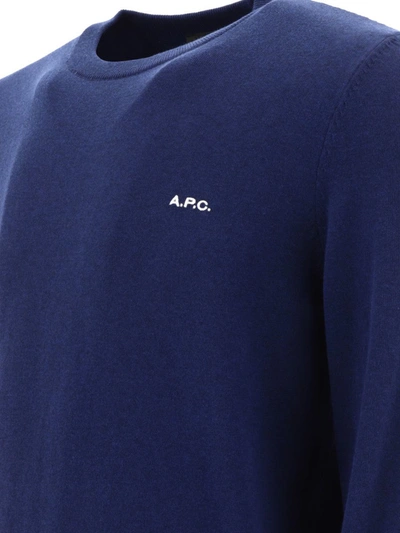 Shop Apc A.p.c. "mayeul" Sweater In Blue