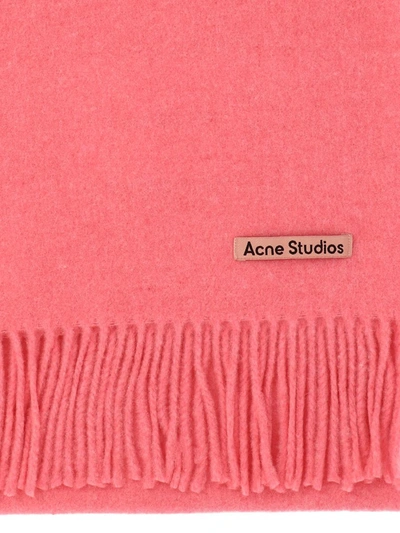 Shop Acne Studios Fringed Scarf In Pink
