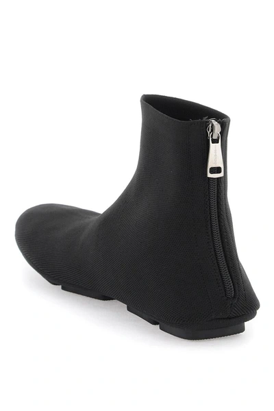 Shop Dolce & Gabbana Stretch Knit Ankle Boots In Black