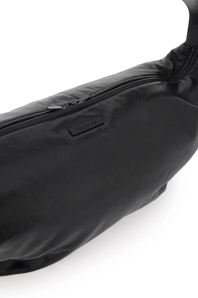 Shop Fear Of God Shell Shoulder Bag With Strap In Black