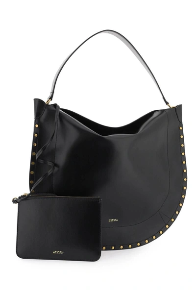 Shop Isabel Marant Smooth Leather Hobo Bag With In Black