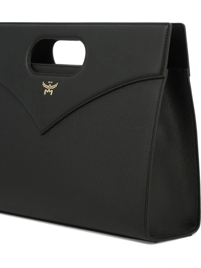 Shop Mcm "reversible Diamond" Handbag In Black