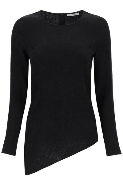 Shop By Malene Birger Simone Asymmetric Blouse In Black