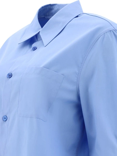 Shop Marni Cropped Shirt In Blue