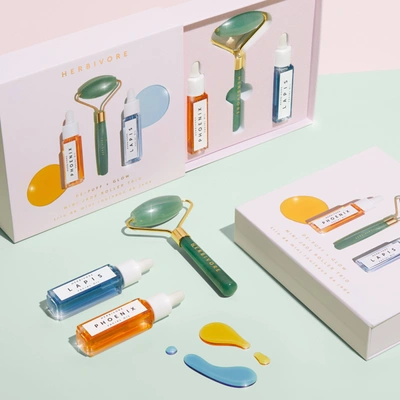 Herbivore Botanicals De-puff + Glow Mini Jade Roller Trio