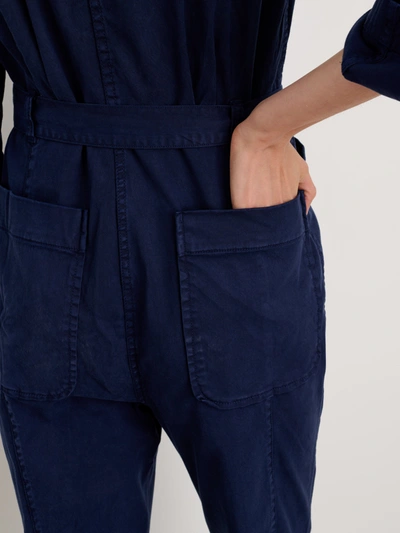 Shop Alex Mill Expedition Jumpsuit In Washed Twill In Deep Navy