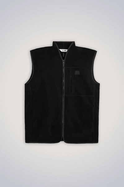 Shop Rains Durban Fleece Vest In Black