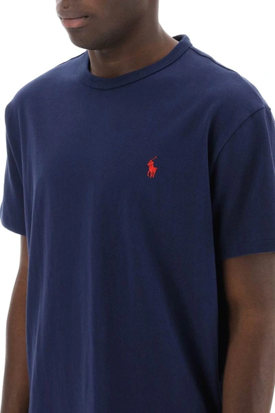 Shop Polo Ralph Lauren Classic Fit T-shirt In Solid Jersey In Blue