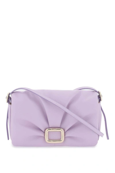 Shop Roger Vivier Viv' Choc Mini Crossbody Bag In Purple