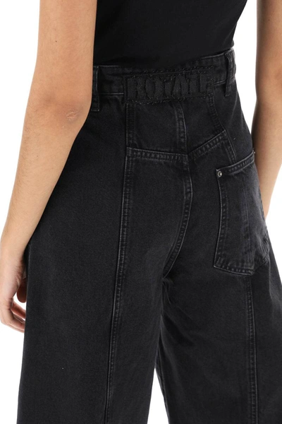 Shop Rotate Birger Christensen Rotate Baggy Jeans With Curved Leg In Black