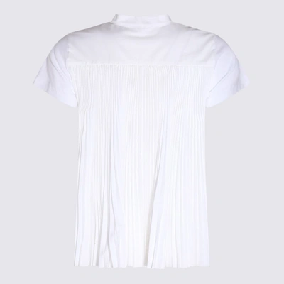Shop Sacai White Nylon T-shirt
