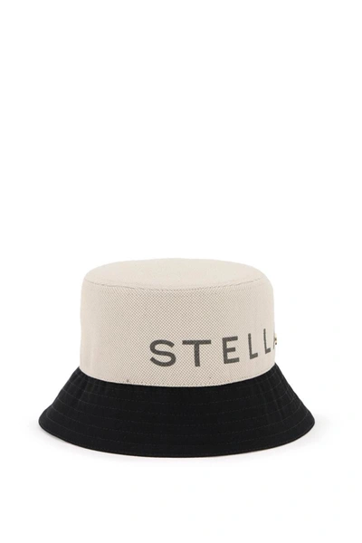 Shop Stella Mccartney Bucket Hat With Logo Lettering In Multicolor