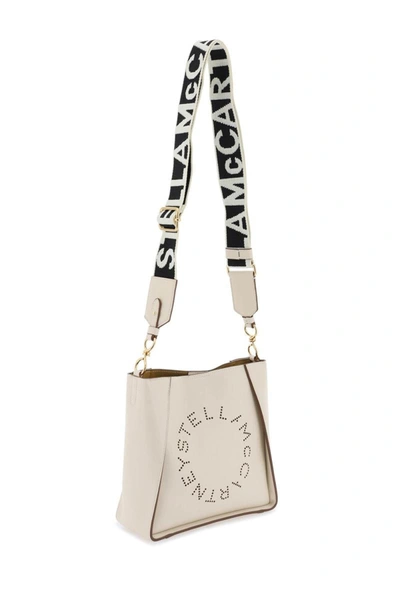 Shop Stella Mccartney Crossbody Bag With Perforated Stella Logo In White