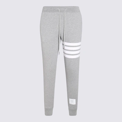 Shop Thom Browne Grey Cotton Pants In Lt Grey