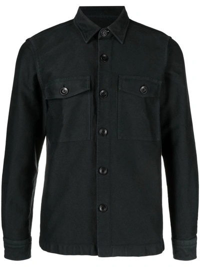 Shop Tom Ford Cotton Stretch Shirt In Black