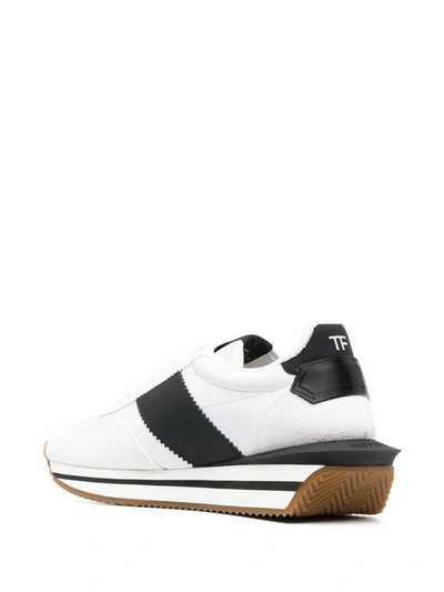 Shop Tom Ford James Suede Eco-friendly Material Sneakers In White