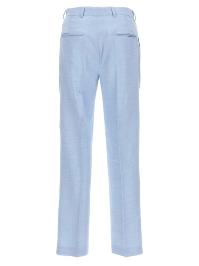 Shop Tonello Linen Pants In Blue