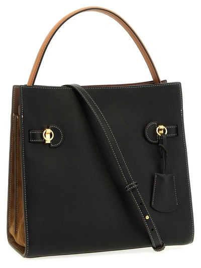 Shop Tory Burch 'lee Radziwill' Handbag In Black