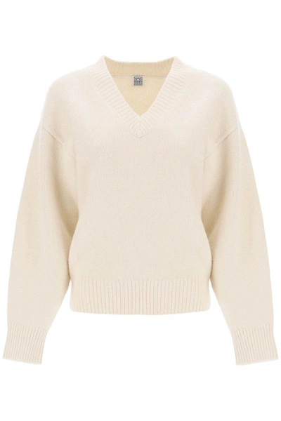 Shop Totême Toteme Wool And Cashmere Sweater In Multicolor