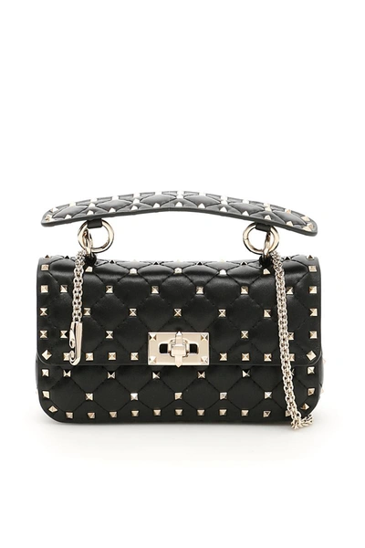 Shop Valentino Garavani Rockstud Spike Small Handbag In Black