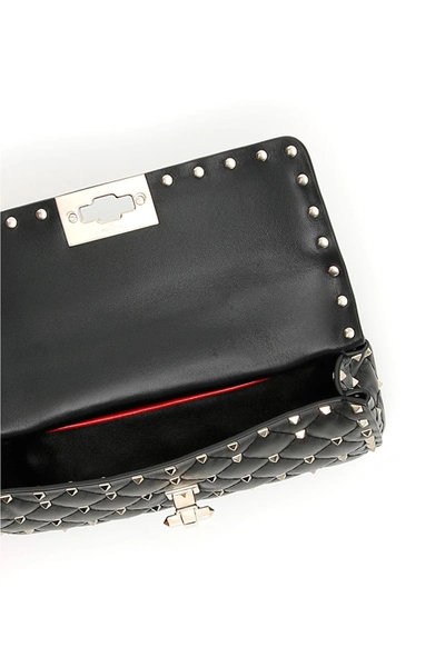 Shop Valentino Garavani Rockstud Spike Small Handbag In Black