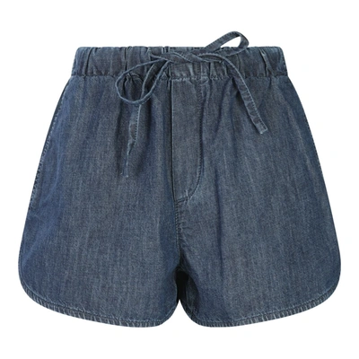 Shop Valentino Shorts In Medium Blue