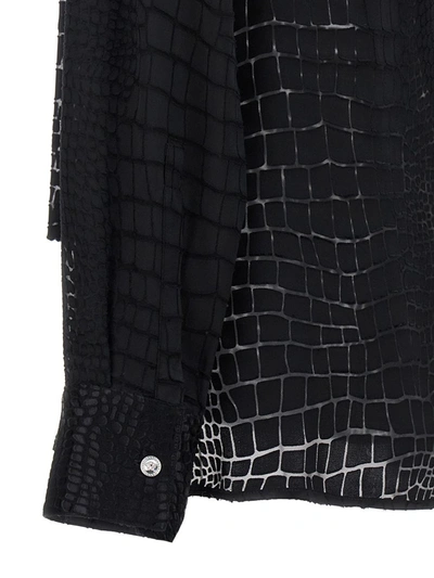 Shop Versace 'crocodile' Shirt In Black