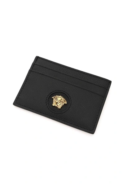 Shop Versace 'la Medusa' Cardholder In Black