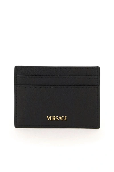 Shop Versace 'la Medusa' Cardholder In Black