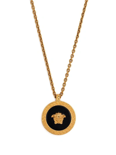 Shop Versace La Medusa Necklace In Golden