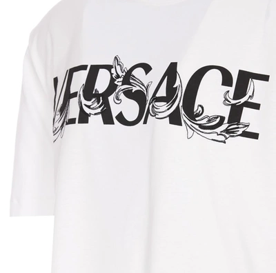 Shop Versace T-shirts And Polos In White