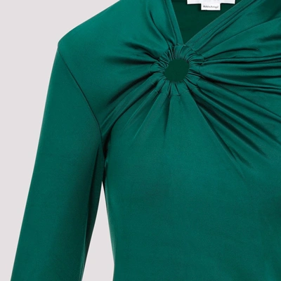 Shop Victoria Beckham Draped Top Clothing In Green