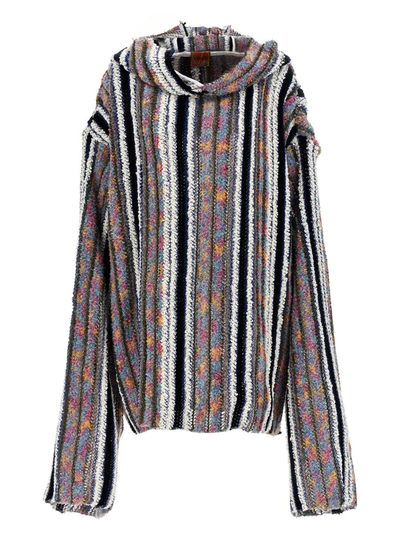 Shop Vitelli 'wrap Monster' Hooded Sweater In Multicolor