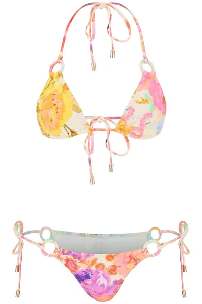 Shop Zimmermann Raie Ring Bikini Set In Multicolor