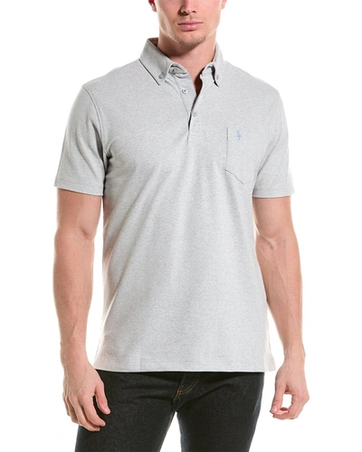 Shop Tailorbyrd Pique Polo Shirt In Grey