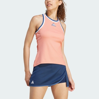 Shop Adidas Originals Women's Adidas Clubhouse Tennis Classic Premium Tank Top In Pink