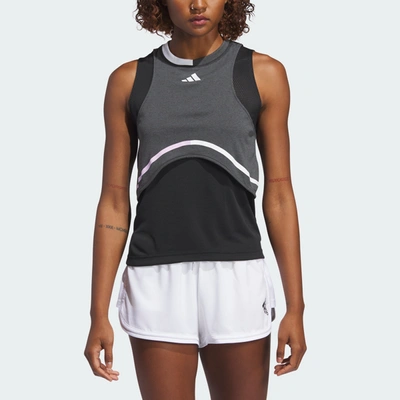 Shop Adidas Originals Women's Adidas Tennis Heat. Rdy Match Tank Top In Grey