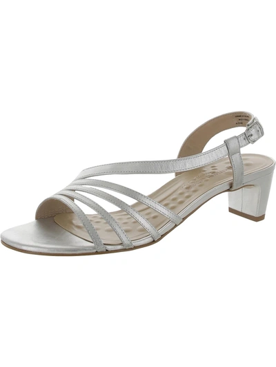 Shop Walking Cradles Lettie Womens Leather Ankle Strap Heels In White