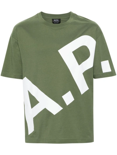 Shop Apc A.p.c. T-shirts And Polos In Green